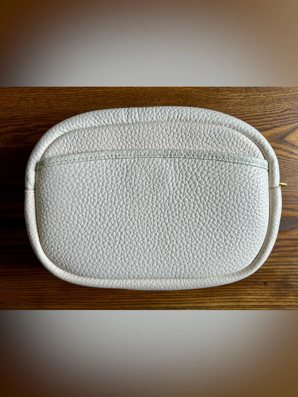 Coach Cream Pebbled Leather Crossbody with Gold Hardware